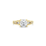Four Prong Modern Cushion Cut Lab Grown Diamond Ring, Sydney Engagement Ring