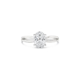 Lab Grown Oval Cut Split Shank White Gold Engagement Ring, Sydney Engagement Ring