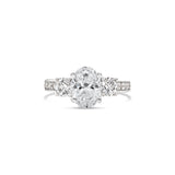 Oval Cut Three Stone Channel Setting Lab Grown Diamond Engagement Ring, Sydney Engagement Ring