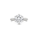 Six Prong Pavé Setting Lab Grown Diamond Engagement Ring, Sydney Engagement Ring