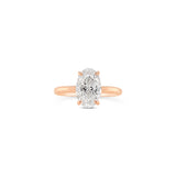 Oval Solitaire Lab Grown Diamond Engagement Ring - 18k Rose Gold, Sydney Engagement Ring