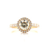 Yellow Halo Lab Grown Diamond Engagement Ring, Sydney Engagement Ring