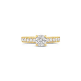 Four Prong Yellow Gold Channel Lab Grown Diamond Ring, Sydney Engagement Ring