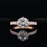 Rose Gold Six Prong Lab Grown Diamond Engagement Ring, Sydney Engagement Ring