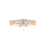 Yellow Gold Round Three Stone Lab Grown Diamond Engagement Ring, Sydney Engagement Ring