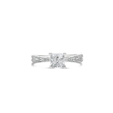 Princess Cut Diamond Tapered Lab Grown Diamond Band Engagement Ring, Sydney Engagement Ring