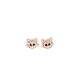 Whimsical Cat Earrings, Gold Jewellery Sydney Australia