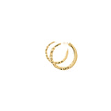 Golden Textured Hoop Earrings, Gold Jewellery Sydney Australia