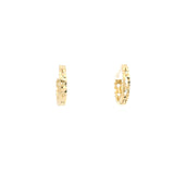 Golden Textured Hoop Earrings, Gold Jewellery Sydney Australia