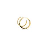Golden Textured Hoop Earrings, Gold Jewellery Sydney Australia