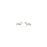 18k White Gold Poodle Earrings, Gold Jewellery Sydney Australia