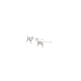 18k White Gold Poodle Earrings, Gold Jewellery Sydney Australia