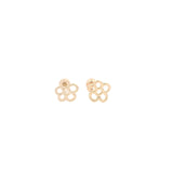 14k Gold Flower Studs, Gold Jewellery Sydney Australia