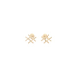 Elegant Gold Hashtag Studs, Gold Jewellery Sydney Australia