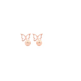 Butterfly Rose Gold Earrings. Gold Jewellery Sydney Australia