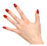 Round Cut Lab Grown Diamond With Princess Cut Side Diamonds, Sydney Engagement Ring