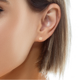 14k Gold Flower Studs, Gold Jewellery Sydney Australia
