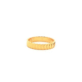 Modern Yellow 24k Gold Circular Motif Band Ring - Size 14, Gold Jewellery Sydney Australia
