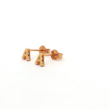 Yellow Gold Letter "A" Stud Earrings, Gold Jewellery Sydney Australia