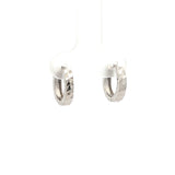 White Gold Textured Hoop Earrings, Gold Jewellery Sydney Australia