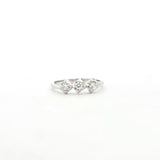 White Gold Multistone Cubic Zirconia Ring, Gold Jewellery Sydney Australia