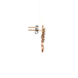 Rose Gold Dangle Earrings with Cubic Zirconia, Gold Jewellery Sydney Australia