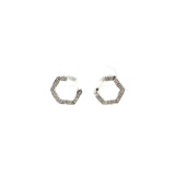 Hexagon Diamond Hoop Earrings, Gold Jewellery Sydney Australia