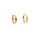 Yellow Gold Modern Hoop Earrings, Gold Jewellery Sydney Australia