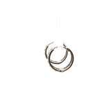 White Gold Etched Hoop Earrings, Gold Jewellery Sydney Australia