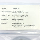 Milky Light Grey Jade Bangle, Gold Jewellery Sydney Australia