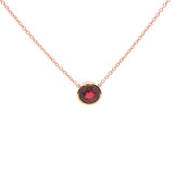 Round Brilliant-Cut Rhodolite Necklace, Gold Jewellery Sydney Australia