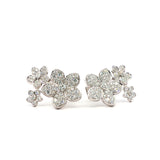 Diamond Floral Cluster Pave Earring, Gold Jewellery Sydney Australia