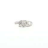 Diamond Cluster Bypass Ring in White Gold, Gold Jewellery Sydney Australia
