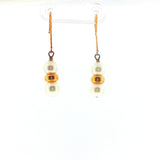 Yellow Gold Double Pearl Drop Earrings, Gold Jewellery Sydney Australia