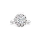 Double Halo Round Brilliant Lab Grown Diamond Ring, Sydney Engagement Ring