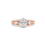 Oval Cut Split Shank With Feature Lab Grown Diamonds, Sydney Engagement Ring