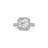 Edged Halo Round Cut Lab Grown Diamond Ring, Sydney Engagement Ring
