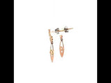 Cubic Zirconia Rose Gold Dangle Earrings, Gold Jewellery Sydney Australia