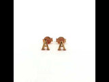Yellow Gold Letter "A" Stud Earrings, Gold Jewellery Sydney Australia