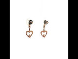 Rose Gold Dangle Earrings with Cubic Zirconia, Gold Jewellery Sydney Australia