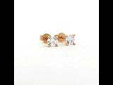 Classic Yellow Round Cut Cubic Zirconia Stud Earrings, Gold Jewellery Sydney Australia