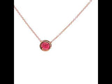 Round Brilliant-Cut Rhodolite Necklace, Gold Jewellery Sydney Australia