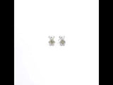 Elegant White Gold Diamond Bear Earrings