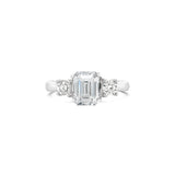 Three Stone Emerald Cut Lab Grown Diamond Engagement Ring, Sydney Engagement Ring