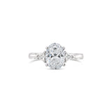Oval Cut Lab Grown Diamond With Side Diamonds, Sydney Engagement Ring