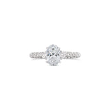 Four Prong Oval Cut Pave Lab Grown Diamond Engagement Ring, Sydney Engagement Ring