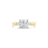 Timeless Princess Cut Lab Grown Diamond Engagement Ring With Side Diamonds, Sydney Engagement Ring