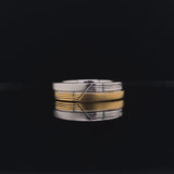 18k white and yellow gold men's ring video, Sydney Wedding Ring