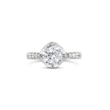 White gold diamond crown setting, Sydney Engagement Ring