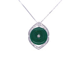 diamond jade coin pendant, Gold Jewellery Sydney Australia